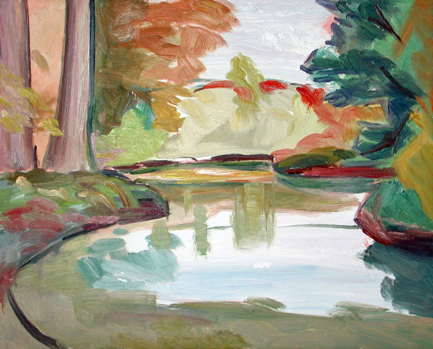 ARBORETUM ABSTRACTION oil on canvas, 22 x 28 in, copyright ©2004